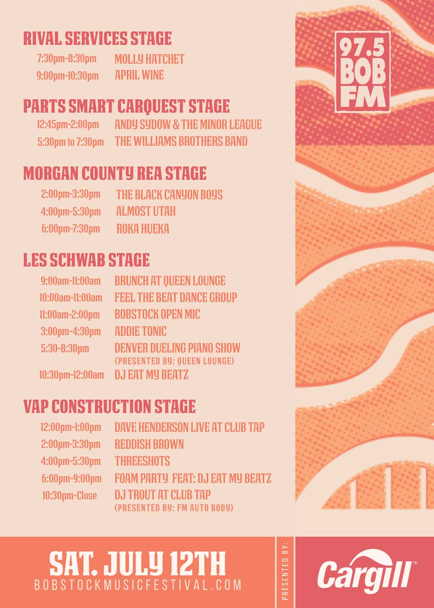2023 Bobstock Music Festival Map