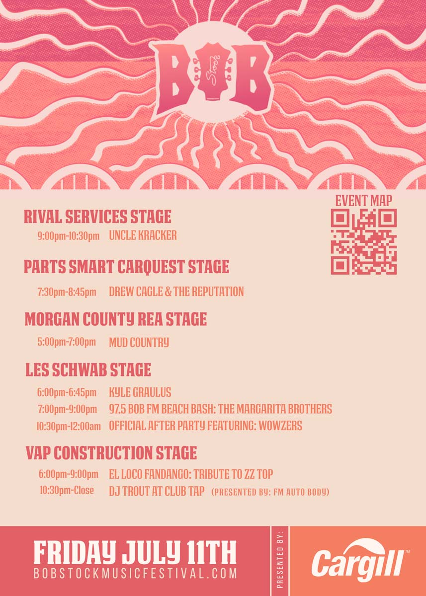 2023 Bobstock Music Festival Map